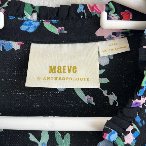 Maeve by Anthropologie Aveiro Flutter-Sleeved Buttondown Blouse - Picture 14 of 15